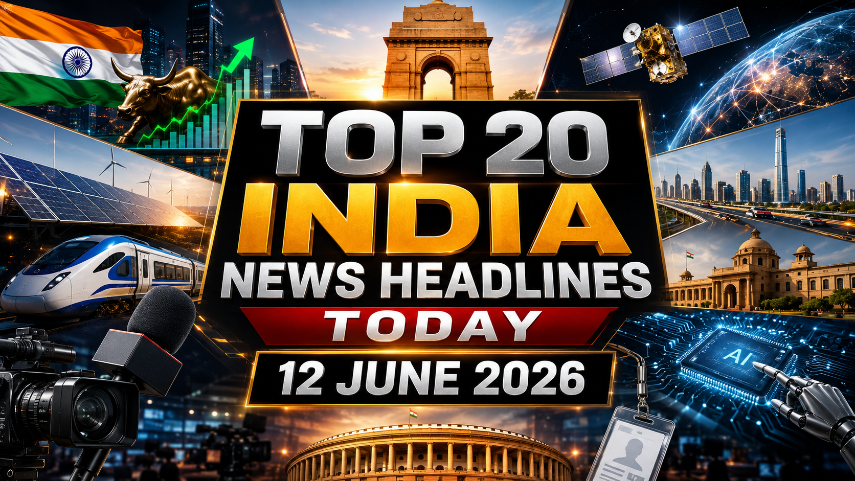 Top 20 India News Headlines Today – 12 June 2026